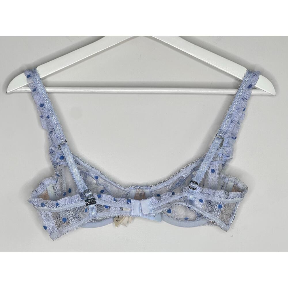 Sheer Blue Polka Dot Lingerie Set - Picture 10 of 10